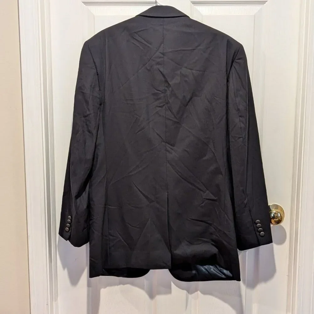 JoS. A. Bank Navy Blue Size 42L 100% Wool Sports Coat Blazer‎ Nautical Old Money